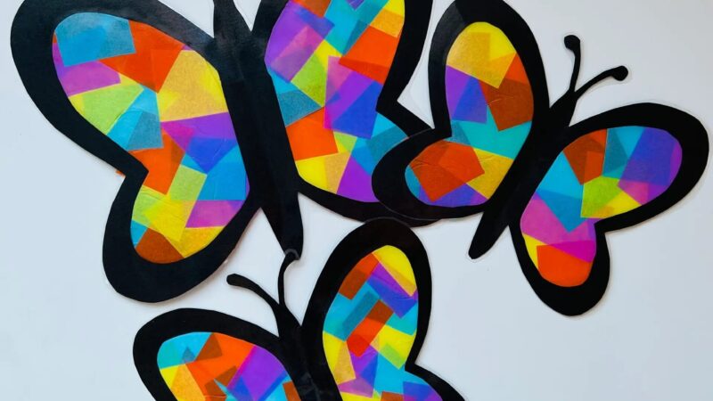 Atelier bricolage : vitrail de printemps